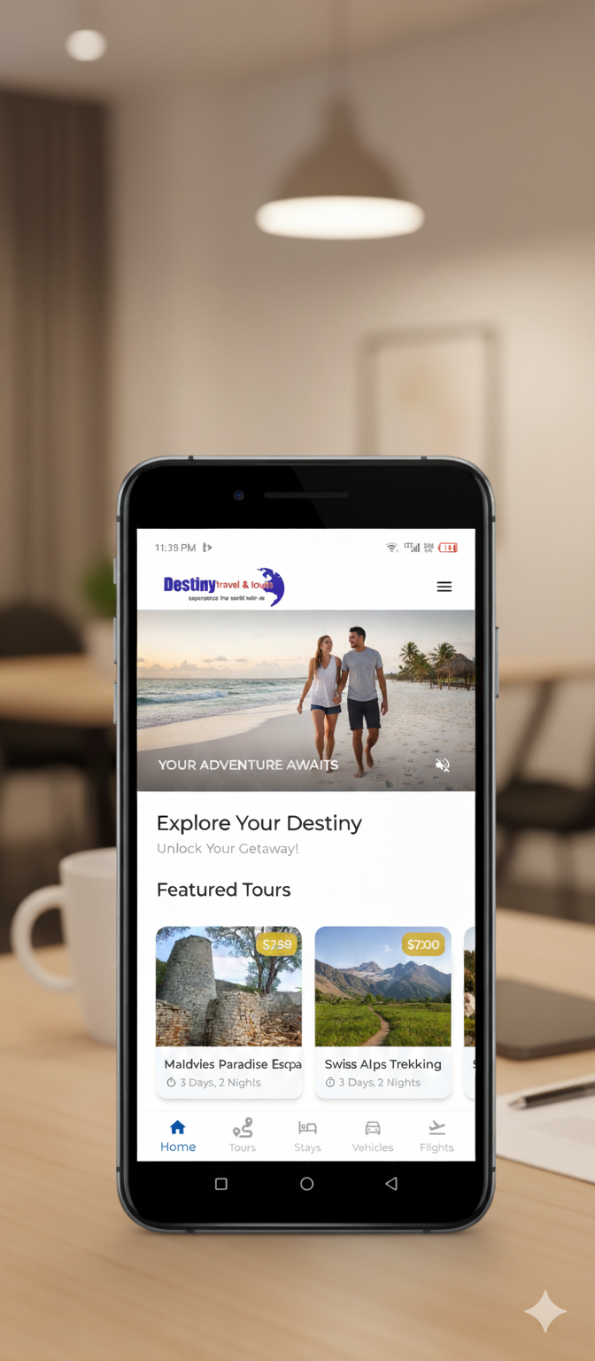 Destiny Travel App Screenshot